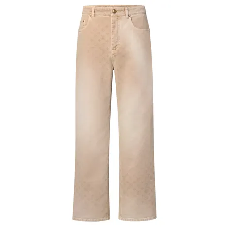 Lv Monogram Washed Denim