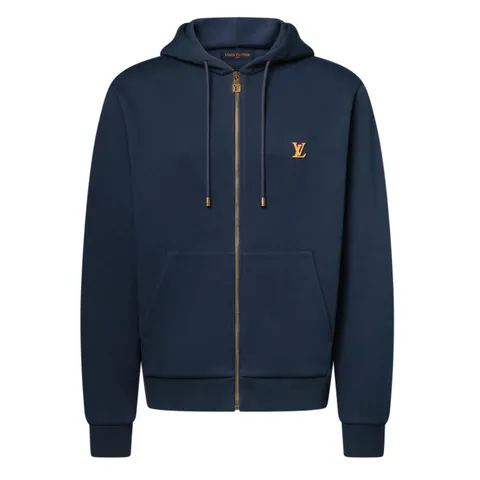 Lv Signature Zip Hoodie
