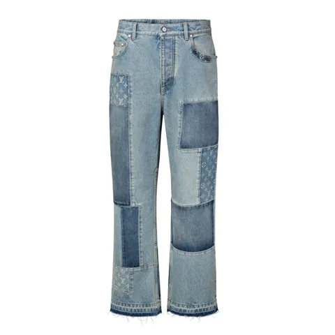 Lv Monogram Patchwork Denim